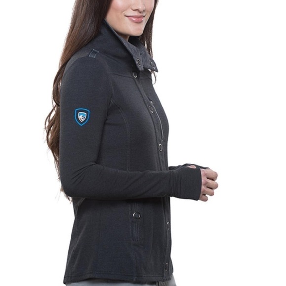Kuhl Women's Krush Cotton Blend Jacket Internal Contrast Detail Black/Gray XS - Picture 7 of 16